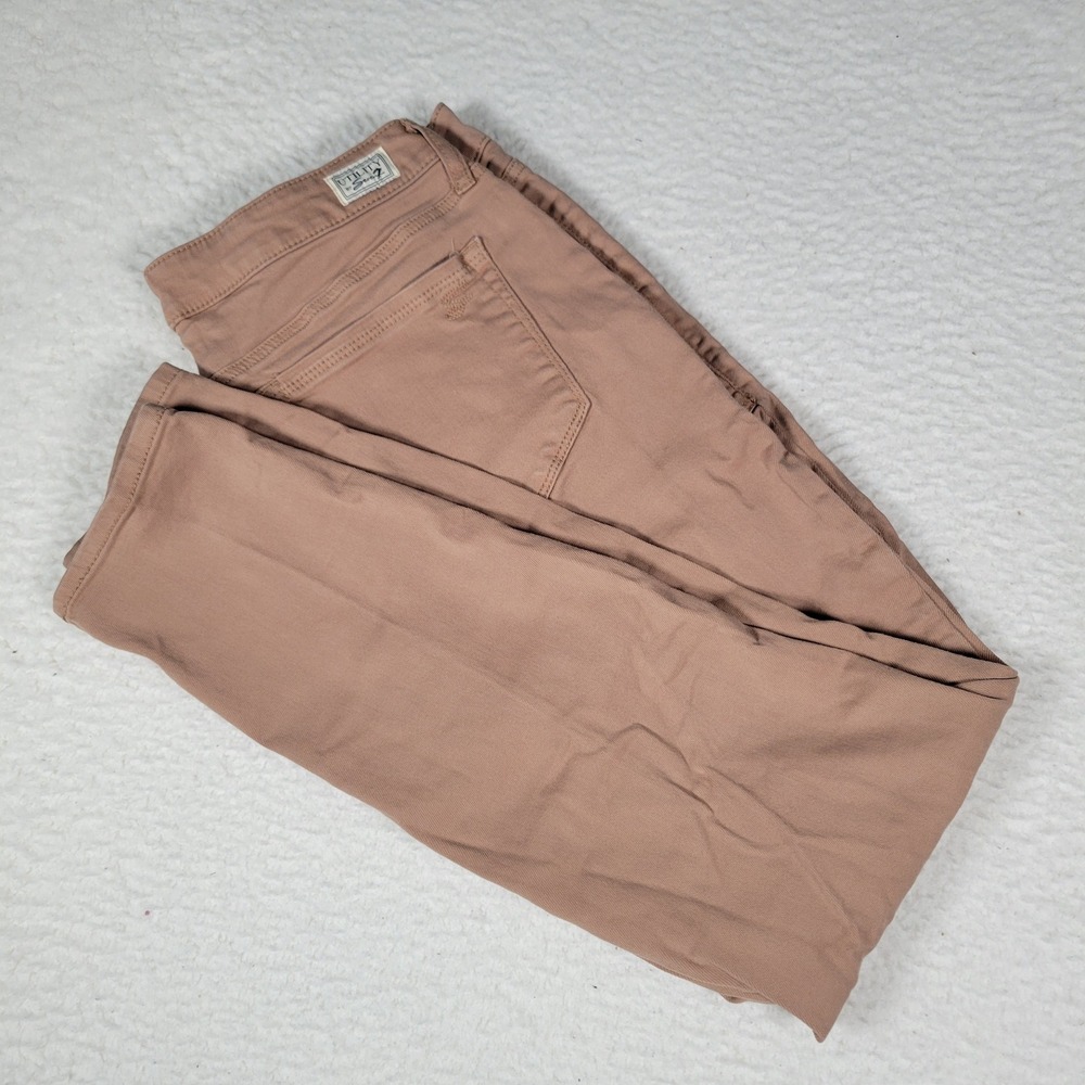 Seven7 Utility Ankle‎ Skinny Pants Womens Size 10 Tan Mauve Mid Rise Stretch